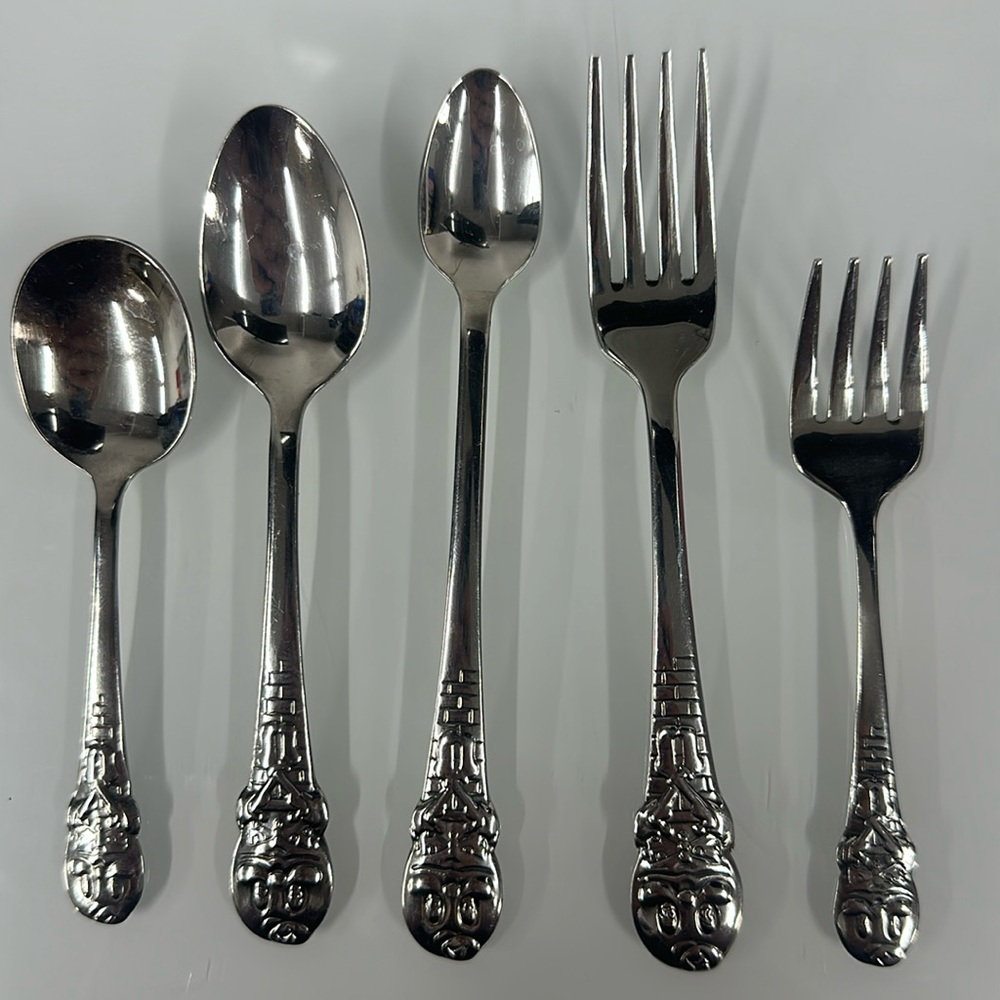 Oneida Silver Stainless Humpty Dumpty Silverware / Flatware fork spoon
